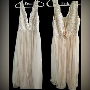 Cream Tulle Maxi Dress